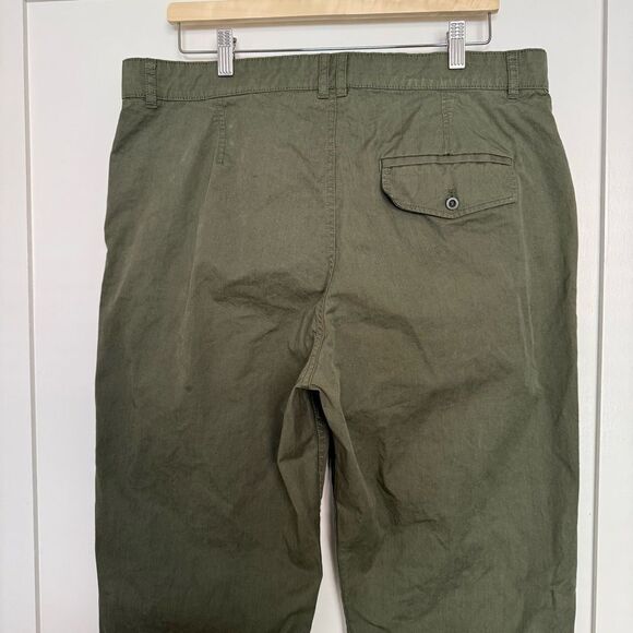 COS Pants Womens Sz 14 Army Green High Rise Tapered Straight Leg Utility Cotton - Picture 6 of 14